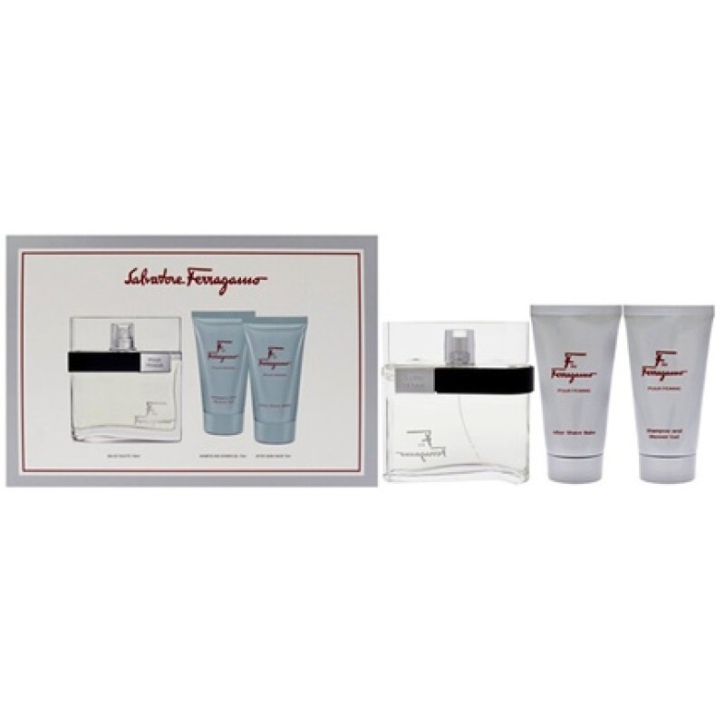 Salvatore Ferragamo F By Ferragamo Pour Homme Eau De Toilette 100 Ml With Shower Gel 75 Ml And After Shave Balm 75 Ml
