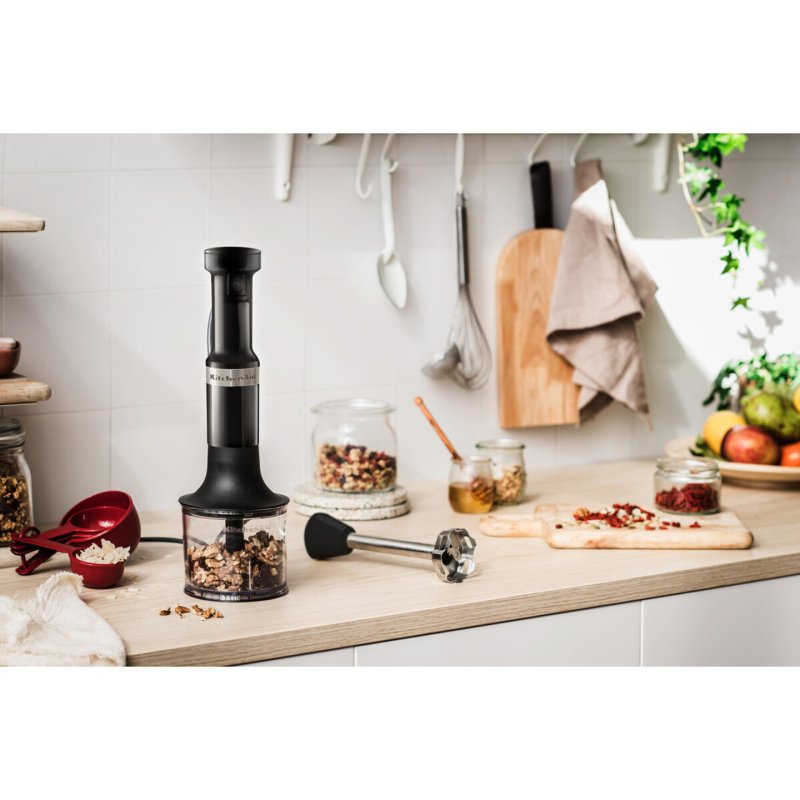 KitchenAid 5KHBV83EOB Mélangeur par immersion 180 W Noir, Acier inoxydable