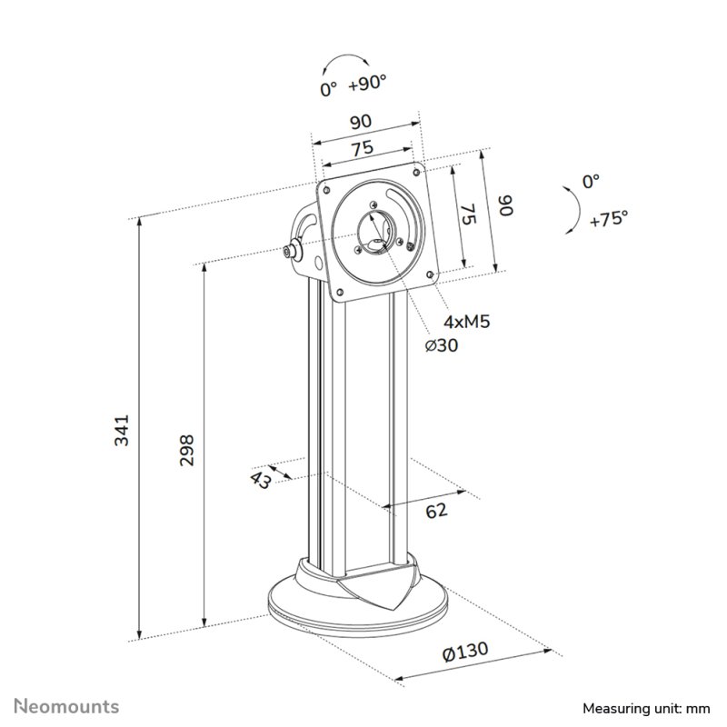 Neomounts DS15-632BL1 Tablet desk stand