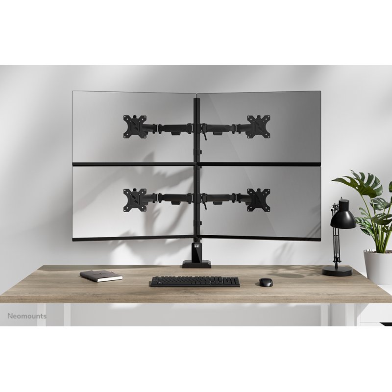 Neomounts DS60-600BL2-2 Bras de moniteur quadruple 10-32"