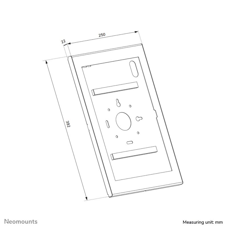 WL15-603BL1 TABLET CASING - LOCKABLE (INCL. LOCK) - VESA 75X