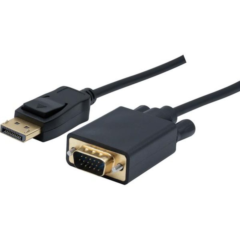 DisplayPort 1.1 to VGA cord Black- 2m