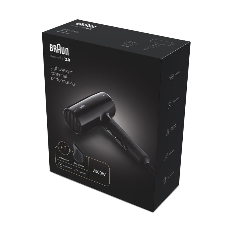 Hairdryer HD200E black Schwarz (BRHD200E)
