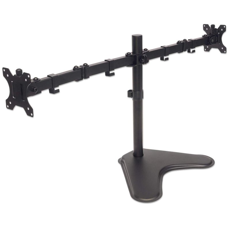 Manhattan Dual Desk Mount for TV & Monitors (Full Motion), Stand Assembly, For screens: 10-27", VESA compatibility: