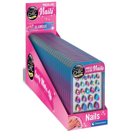 Clementoni - CC Lovely Make-Up - Press & Go Nails - Glamour (I-18157)