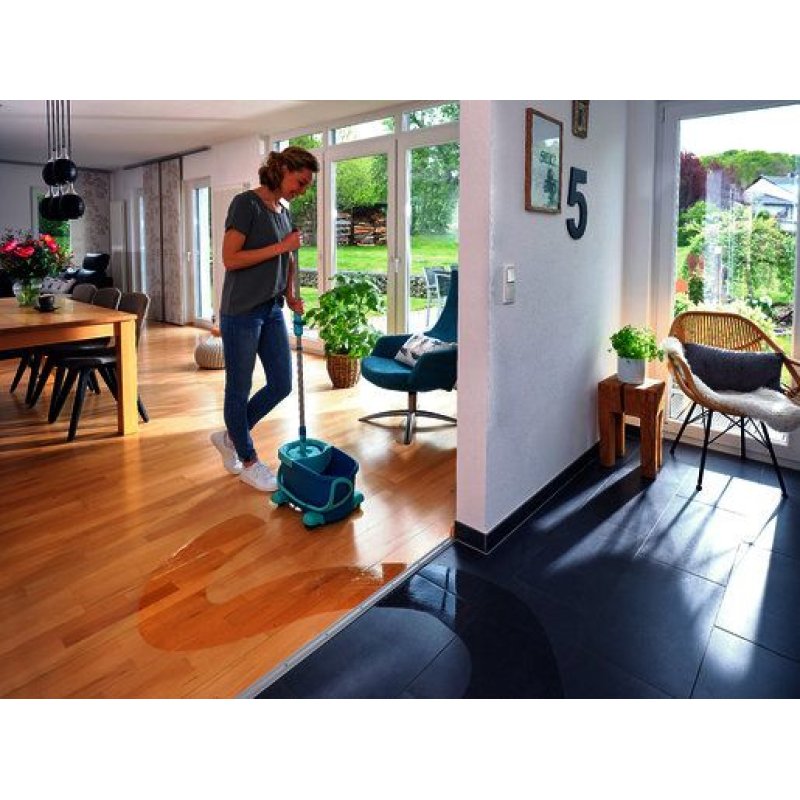 Leifheit Clean Twist Ergo Trolley For Back-Friendly Floor Cleaning, Pushing