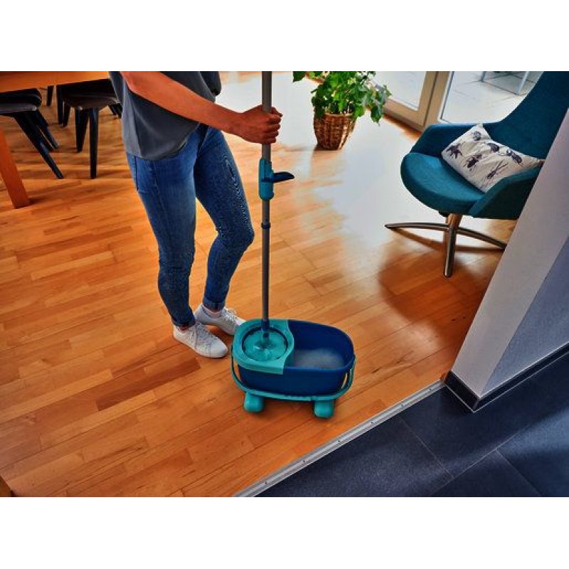 Leifheit Clean Twist Ergo Trolley For Back-Friendly Floor Cleaning, Pushing