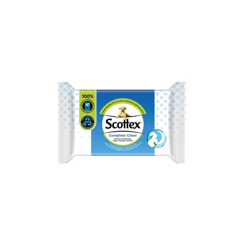 Scottex Moist Toilet Paper Fresh Cotton Scent & Micellar Water 42 Pieces