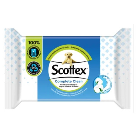 Scottex Moist Toilet Paper Fresh Cotton Scent & Micellar Water 42 Pieces