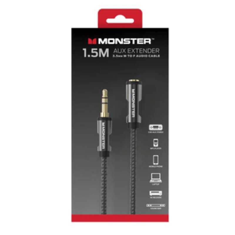 ESSENTIALS EXTENTION CABLE AUDIO JACK3,5M VERS 3,5F 1,5M