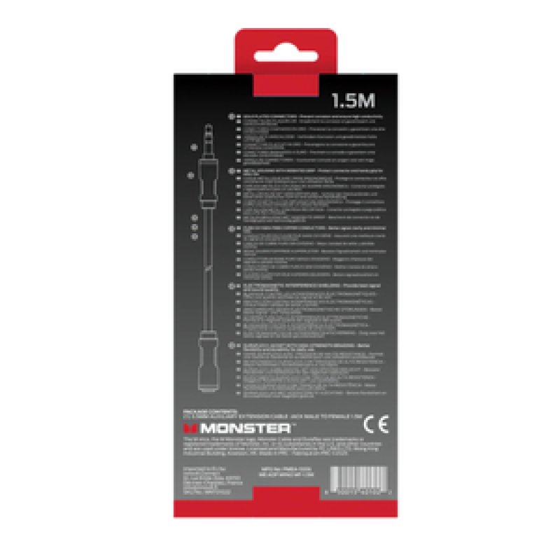 ESSENTIALS EXTENTION CABLE AUDIO JACK3,5M VERS 3,5F 1,5M