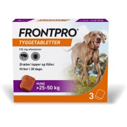 FRONTPRO - Frontpro 136 mg, 3 chewable tablets. - 25-50 kg dog - (480625)