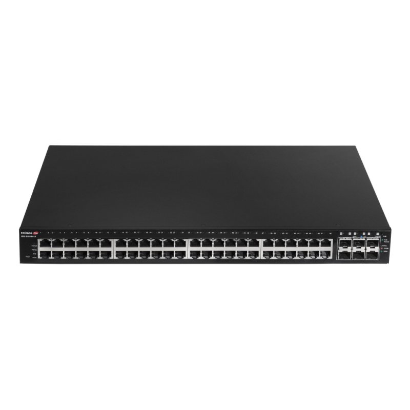 Edimax Industrieller VLAN 54-Port Gigabit PoE Web Smart Switch mit 6 10GbE SFP 