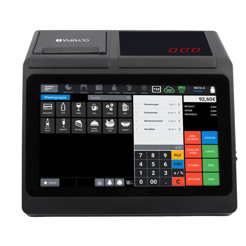 OLYMPIA Registrierkasse T110 schwarz