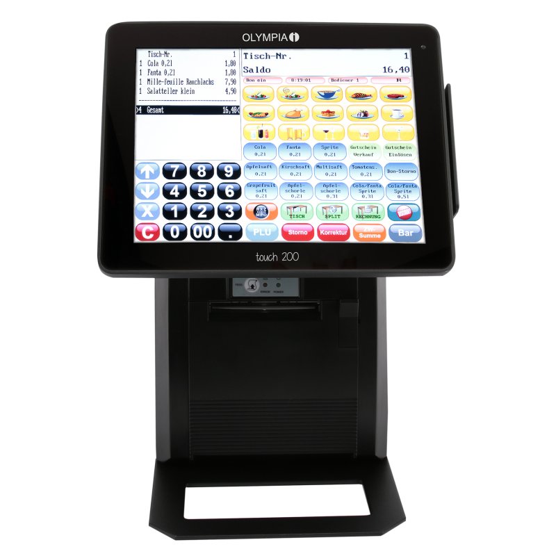 Olympia Kasse 200TSE TOUCH schwarz HINWEIS BEACHTEN