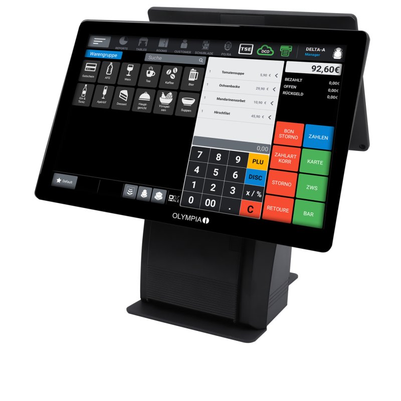 Olympia Registrierkasse T215DK Display schwarz