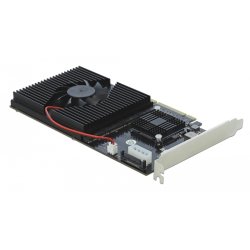PCI Express x8 / x16 Karte zu 4 x intern NVMe M.2 Key M