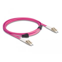 Delock LWL Kabel mit Metallarmierung LC Duplex zu LC Duplex Multimode OM4 3 m