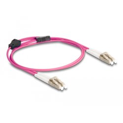 Delock LWL Kabel mit Metallarmierung LC Duplex zu LC Duplex Multimode OM4 1 m