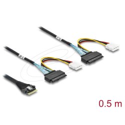 DeLOCK 82296 Serial Attached SCSI (SAS) cable 0.5 m 16 Gbit/s Black