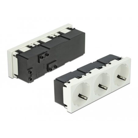 Easy 45 Schutzkontakt-Steckdose 3-fach 45°-Anordnung 45 x 45 mm 5 Stück