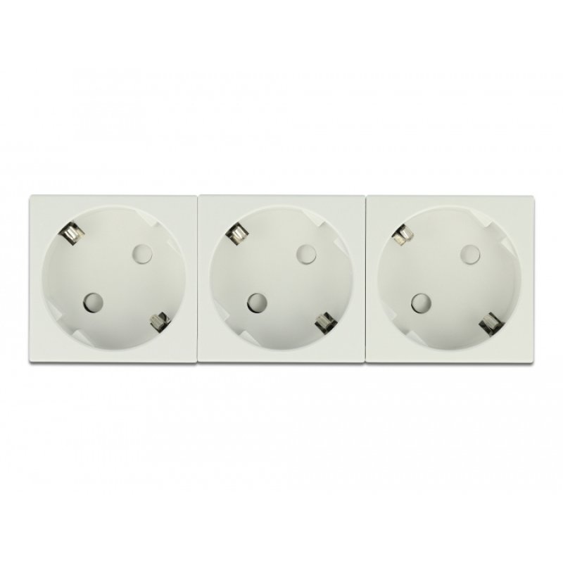 Easy 45 Schutzkontakt-Steckdose 3-fach 45°-Anordnung 45 x 45 mm 5 Stück