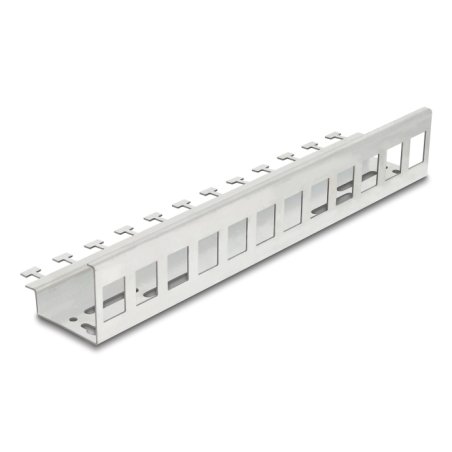 DeLOCK Keystone Metal Holder 12 port for DIN rail and wall mounting