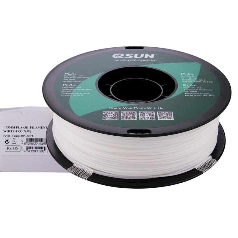 eSUN PLA 175W1 matériel d'impression 3D Acide polylactique Plus (PLA ) Blanc 1 kg