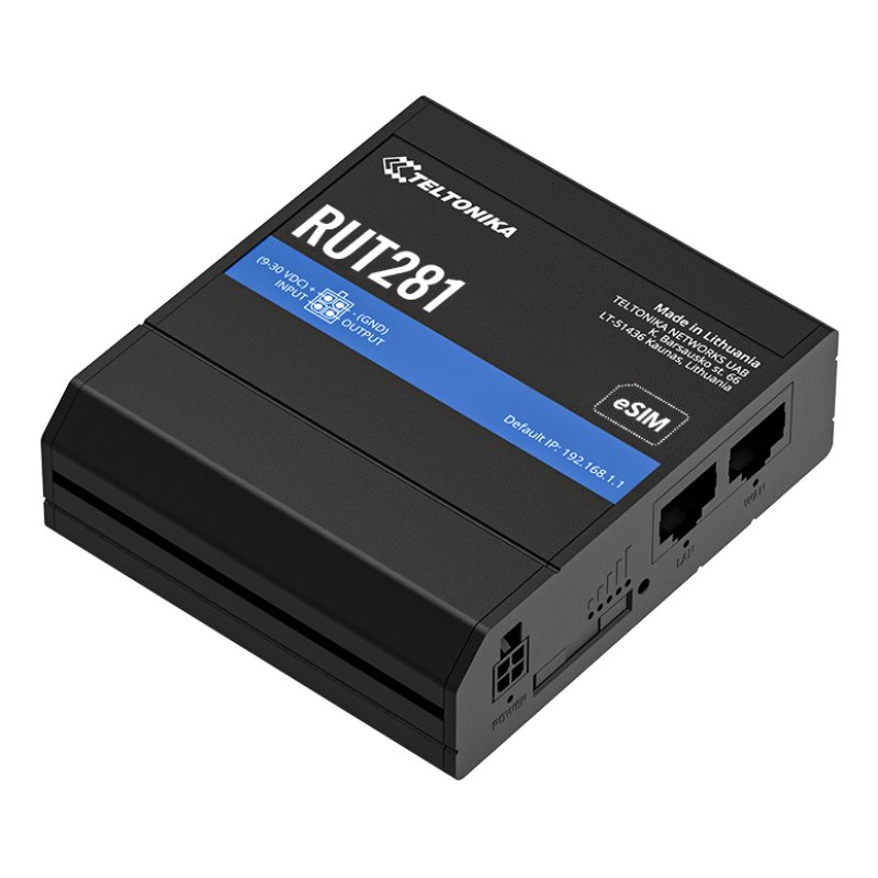 TELTONIKA RUT281 CAT4 LTE Router SIM und eSIM