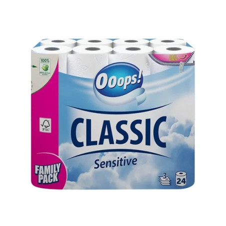 Ooops Ooops Toilet Paper 3 Layers 24 Rolls 125 Sheets