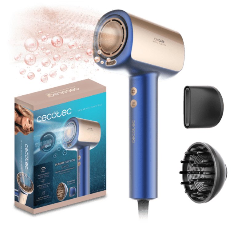 Cecotec DryGlam Nano sèche-cheveux 1600 W Bleu