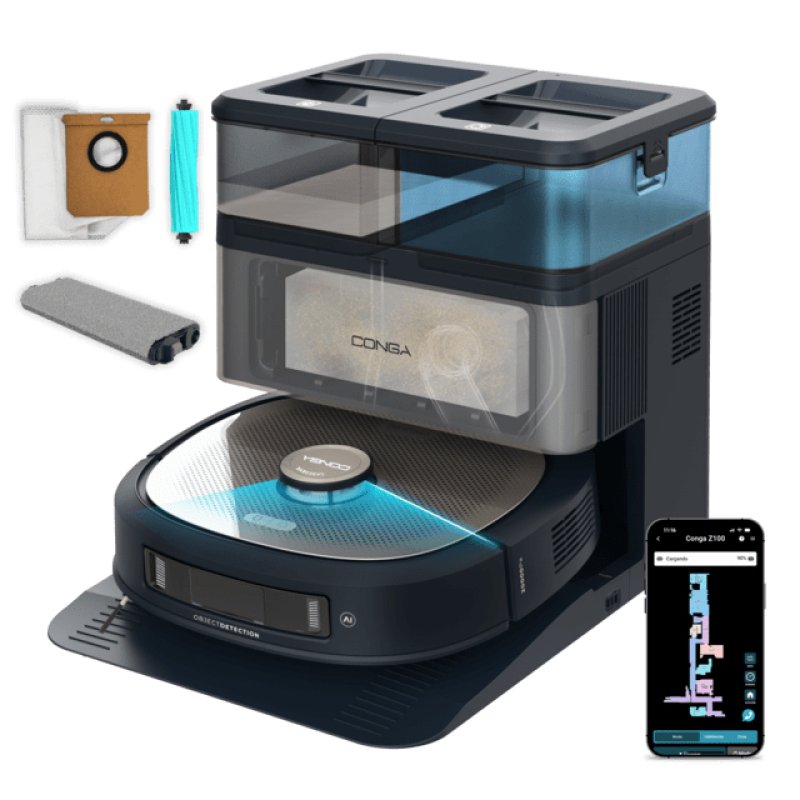 Cecotec Conga Z100 3 L Noir, Gris