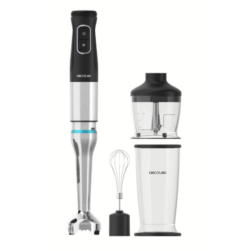 Cecotec 03976 blender Mélangeur par immersion 1500 W Noir, Acier inoxydable