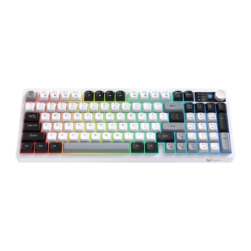 Onikuma MT902 2.4G Gaming Keyboard (Black and White)