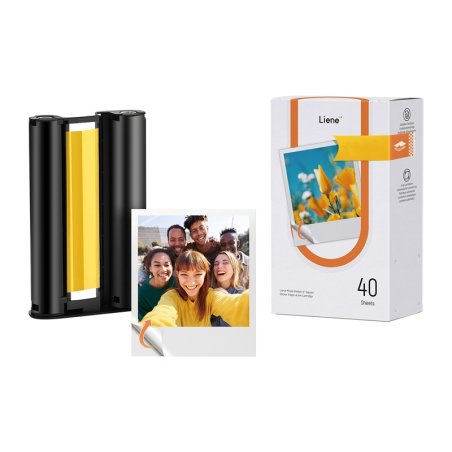 Liene Amber 3x3" Self-Adhesive Photo Paper, 40 Sheets 1 Refill