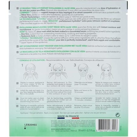 Evoluderm Moisturizing Sheet Mask with Aloe Vera 19ml