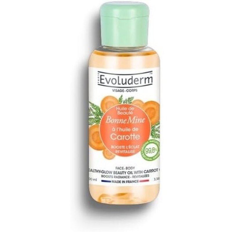 Evoluderm Healthy Glow Beauty Oil with Carrot Oil Boosts Radiance 100ml