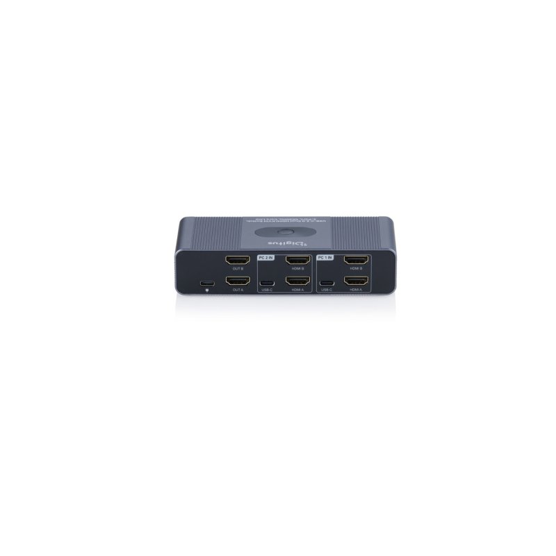 Digitus Commutateur KVM USB-C 3.0 Dual HDMI , 2 ports, 4K60Hz, Core Line