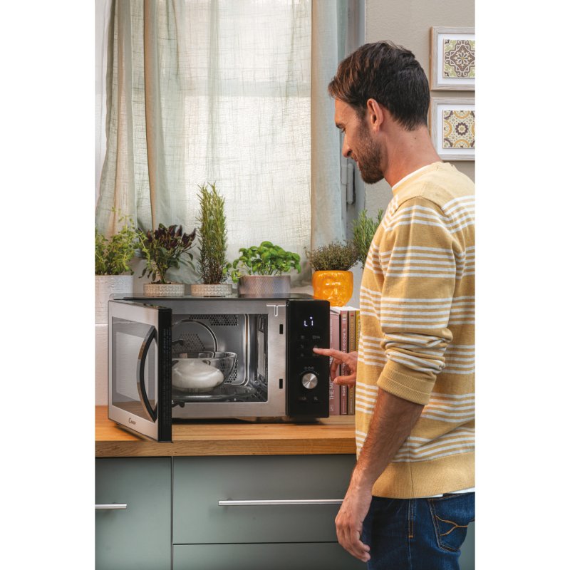 Candy ESSENZA CMCA29EDLB/ST Acier inoxydable Micro-onde combiné Comptoir 29 L 1000 W
