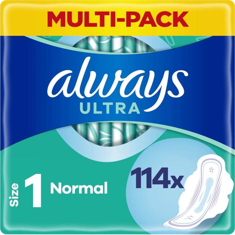 Always Ultra Normal Pads With Wings 114 Count