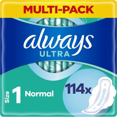 Always Ultra Normal Pads With Wings 114 Count
