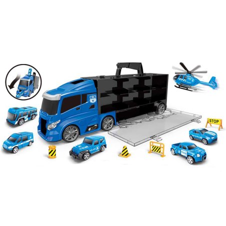 Contruck - Truck with rescue vehicles and signs, police (534653)