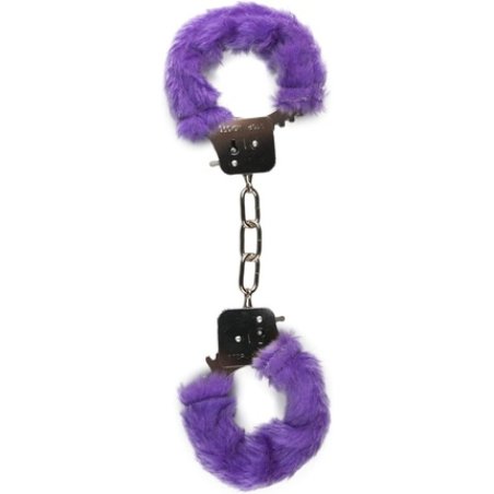 Easytoys Fetish Collection - Purple Plush Handcuffs - 28 Cm Long Hand Cuffs