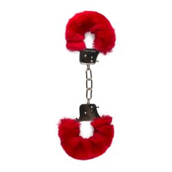 Easytoys Fetish Collection - Red Plush Handcuffs - 28 Cm Long Hand Cuffs