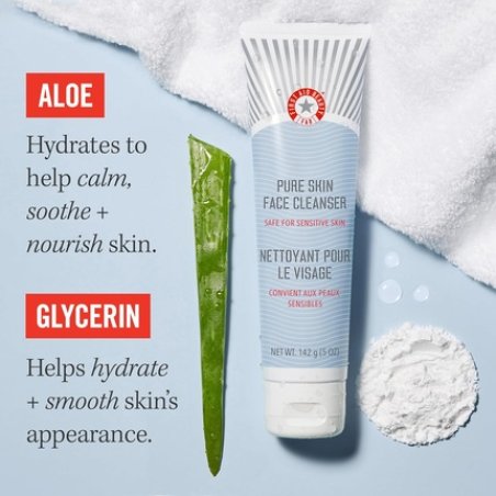 First Aid Beauty Pure Skin Face Cleanser Effectively Removes Makeup and Dirt