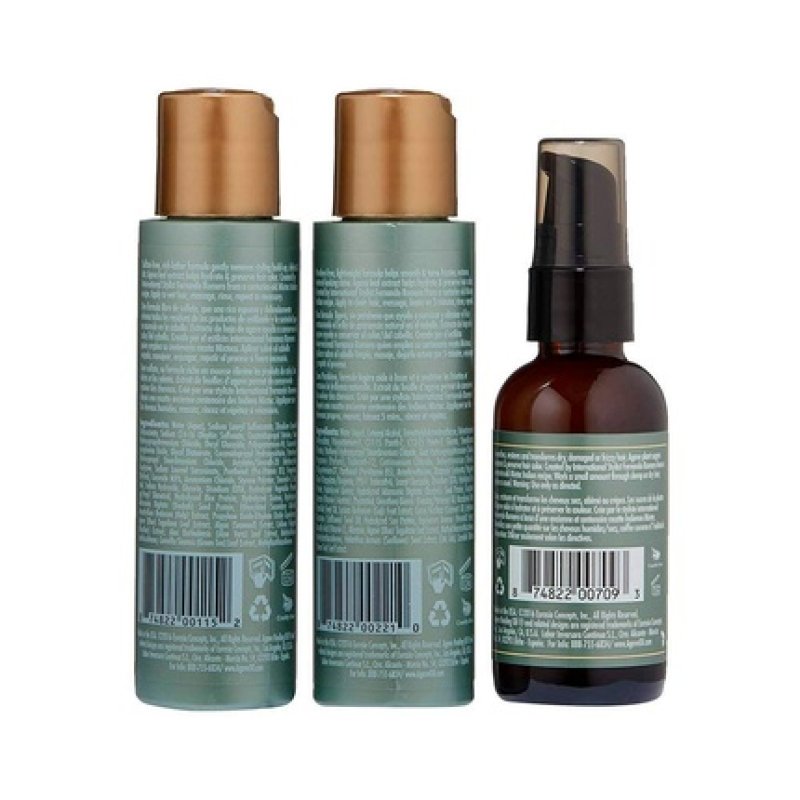 Agave Healing Oil Professional Hair Care Set Shampoo Conditioner and Oil Kit One Size