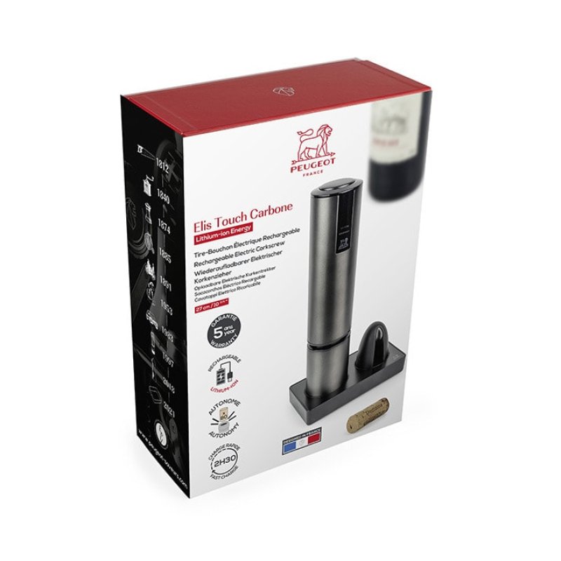 Peugeot Saveurs Elis Touch Carbone décapsuleur Charbon, Acier inoxydable