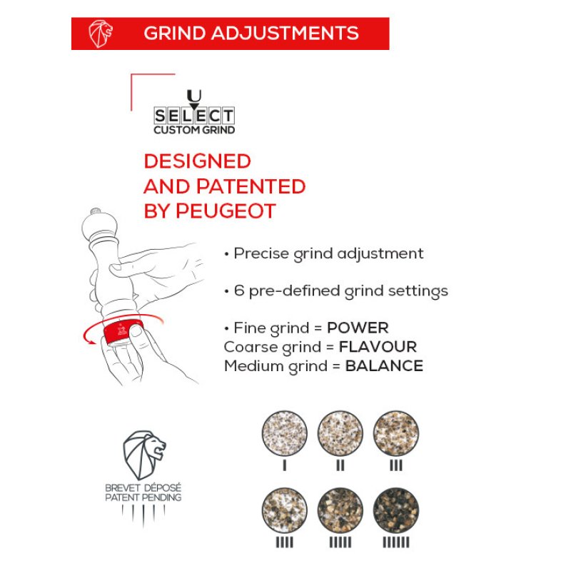 Peugeot Paris Pfefermhle 18 cm uSelect rot lackiert Holz