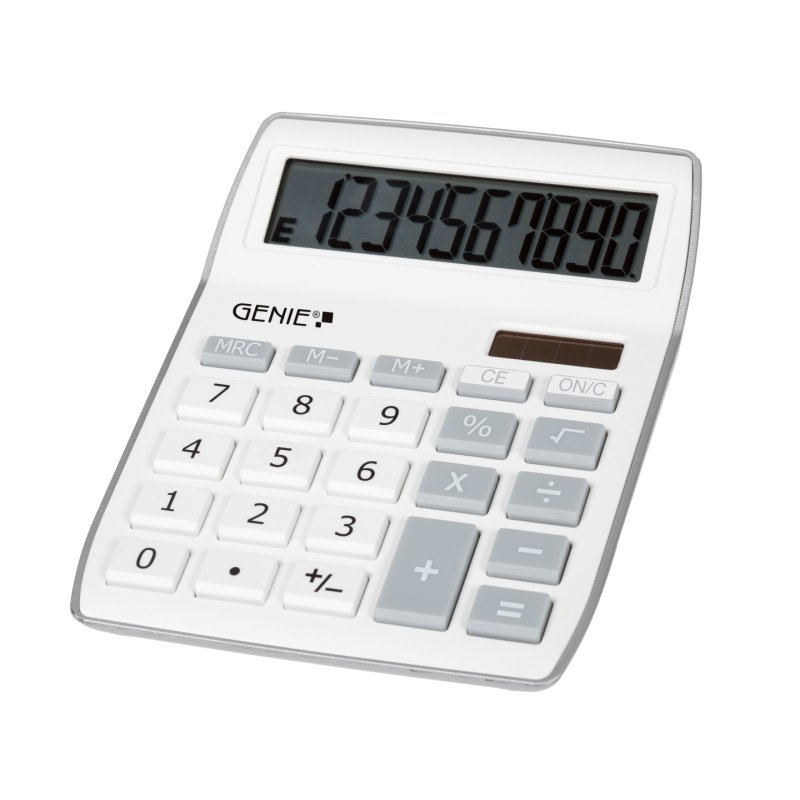 Genie 840 S calculatrice Bureau Calculatrice à écran Gris, Blanc