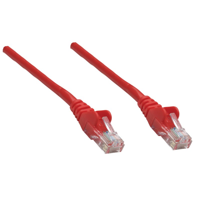 Intellinet Câble patch réseau Cat6A, 20 m, rouge, cuivre, S/FTP, LSOH/LSZH, PVC, RJ45, contacts plaqués or,